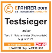 Testsieger Zolar Auszeichnung